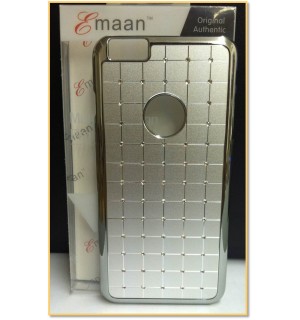 EMAAN - Luxury Diamond Crystal Rhinestone Bling Hard Case Cover For Apple iPhone 6 Plus 5.5" - SILVER COLOR - CHECKS PATTERN