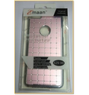 EMAAN -  Luxury Diamond Crystal Rhinestone Bling Hard Case Cover For Apple iPhone 6 Plus 5.5" - PINK COLOR - CHECKS PATTERN