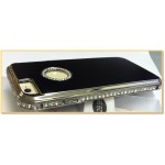 EMAAN - Luxury Diamond Crystal Rhinestone Bling Hard Case Cover For Apple iPhone 6 Plus 5.5" - BLACK COLOR